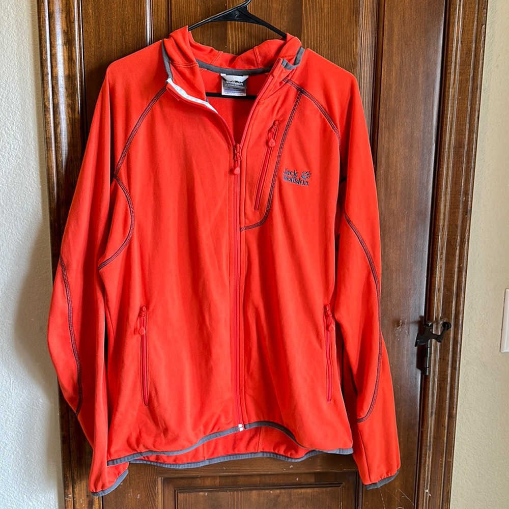 🐾Mens Large Orange Jack Wolfskin Hoodie🐾